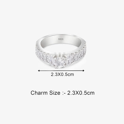 Silver Solitaire CZ Stylish Ring