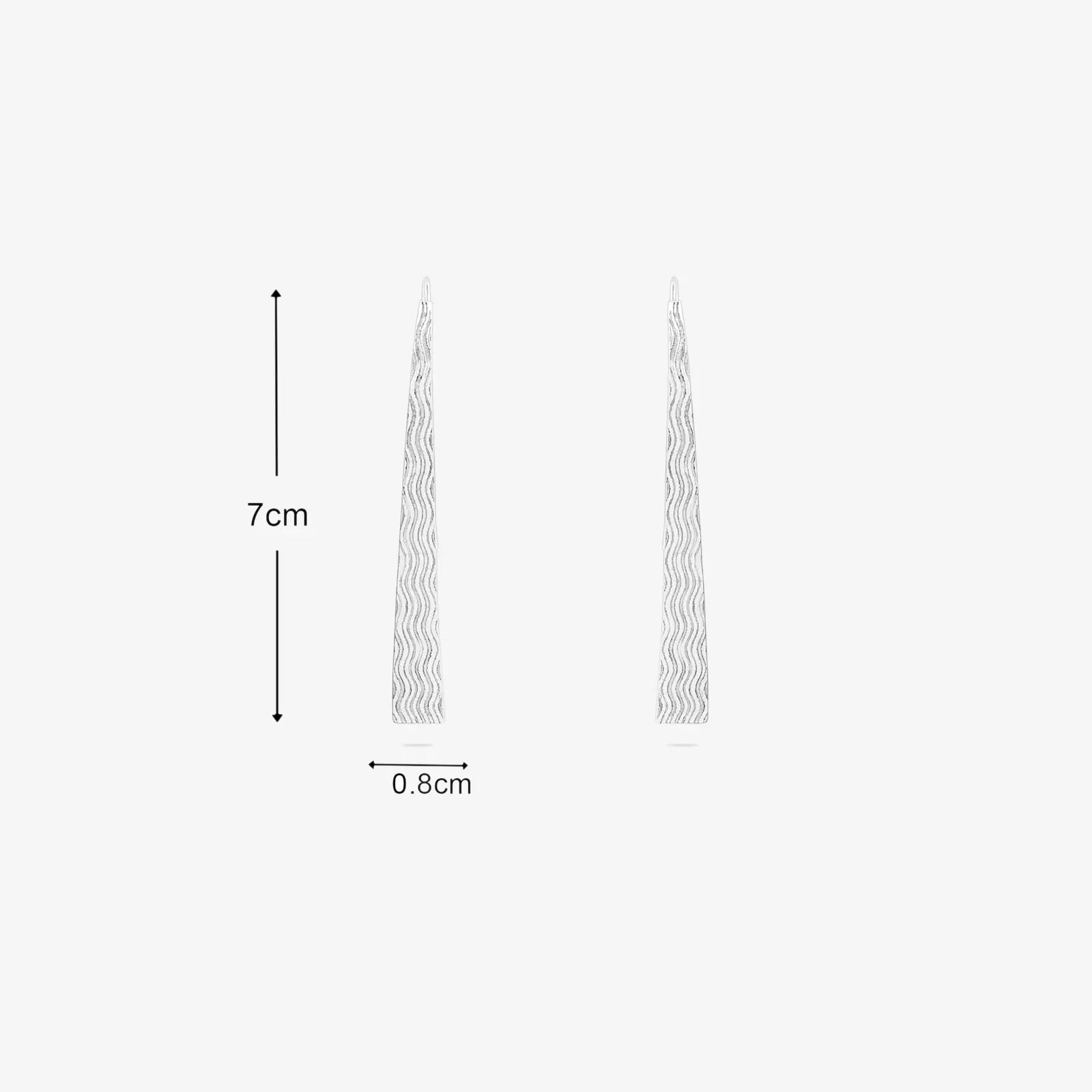 Oxidized Silver Long Bar Dangle Earrings for Women