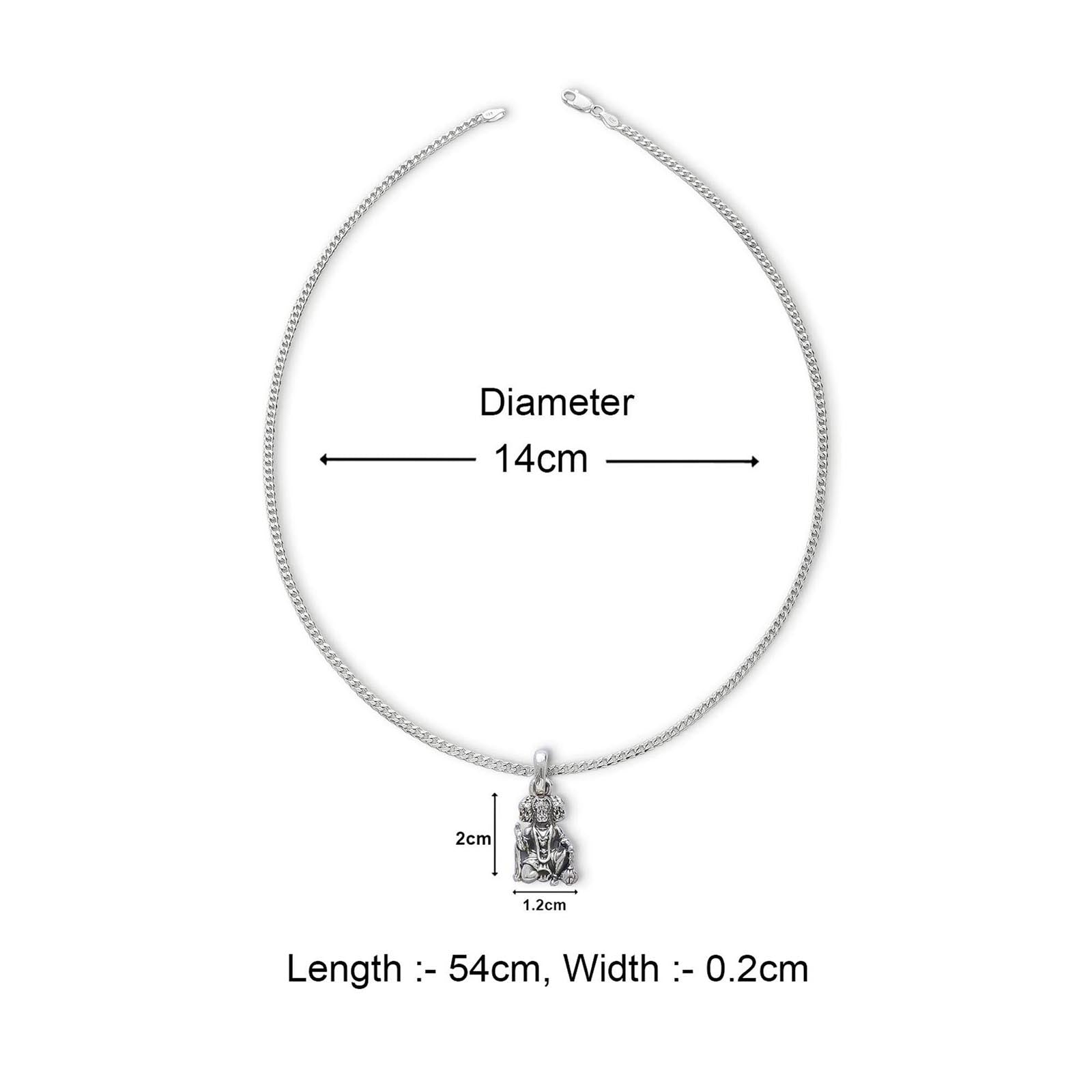 Pure Silver Panchmukhi Hanuman ji Kavach Locket