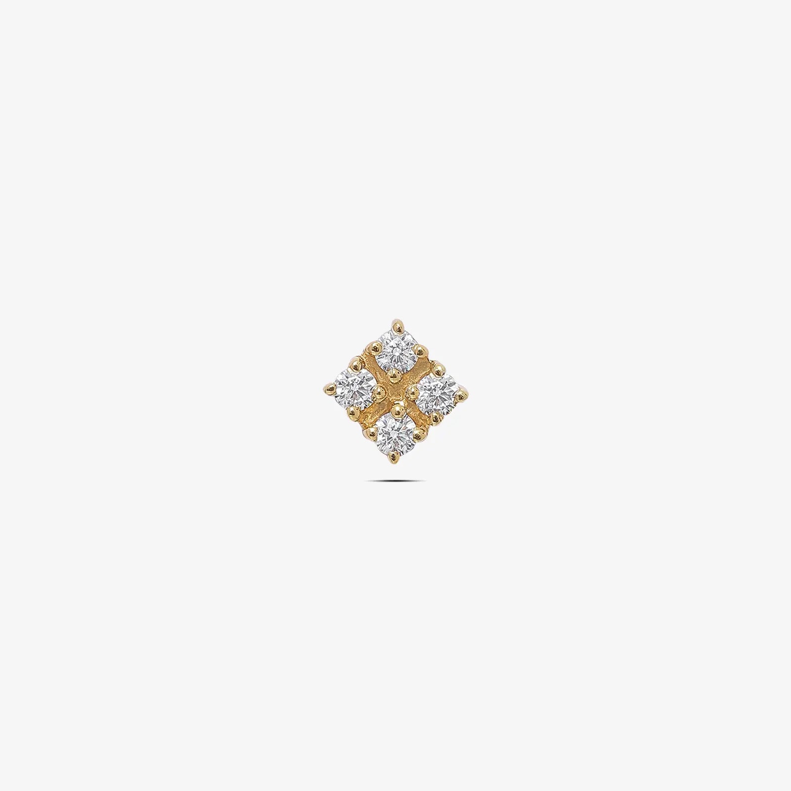 Gold Plated Square Designer Silver Stud Earrings