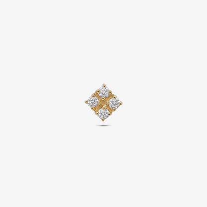 Gold Plated Square Designer Silver Stud Earrings