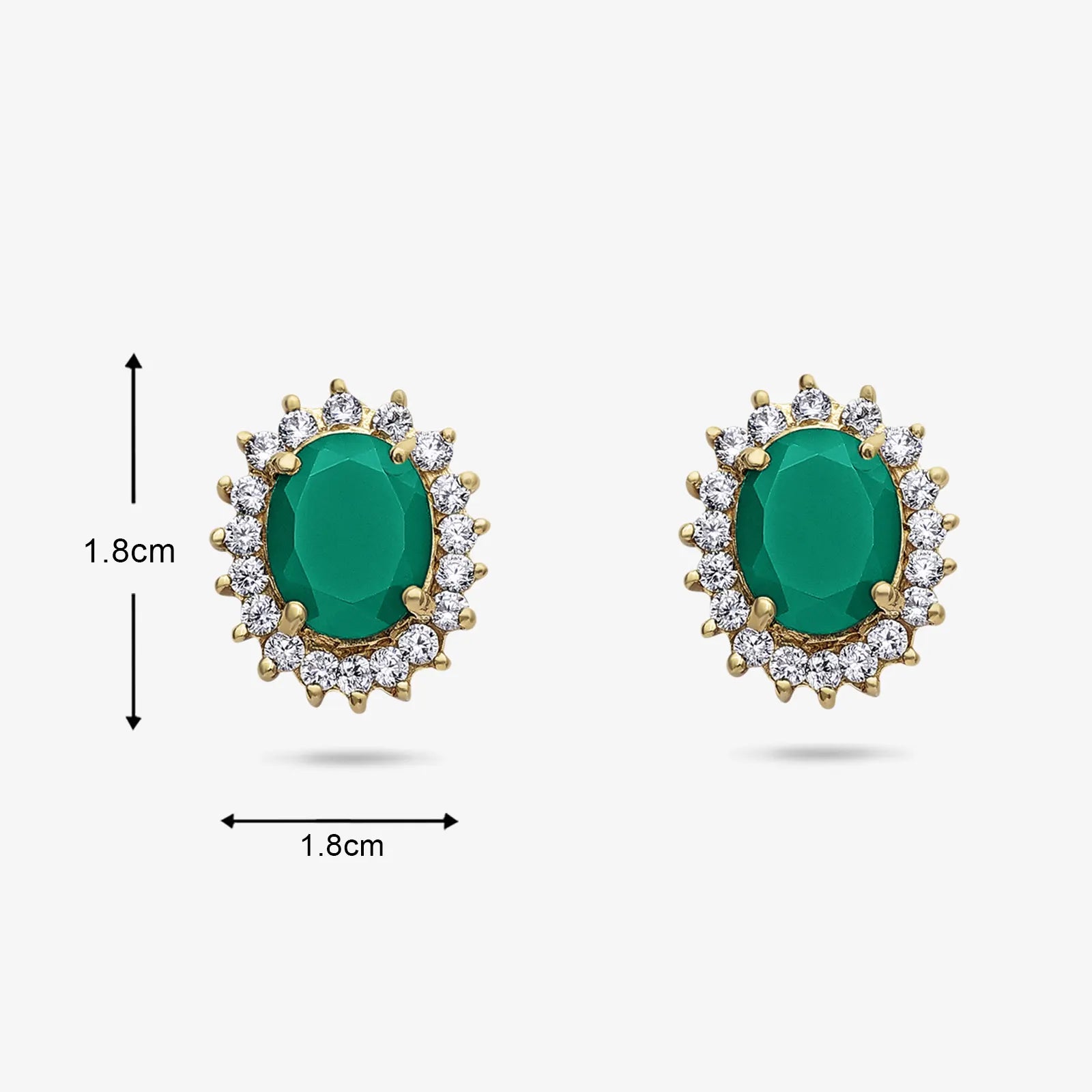 Pure Silver Emerald Green Pendant & Earrings Set