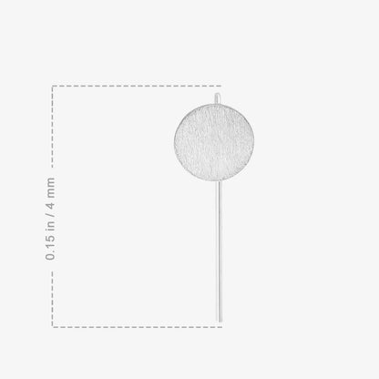 Long Solid Bar Silver Earrings