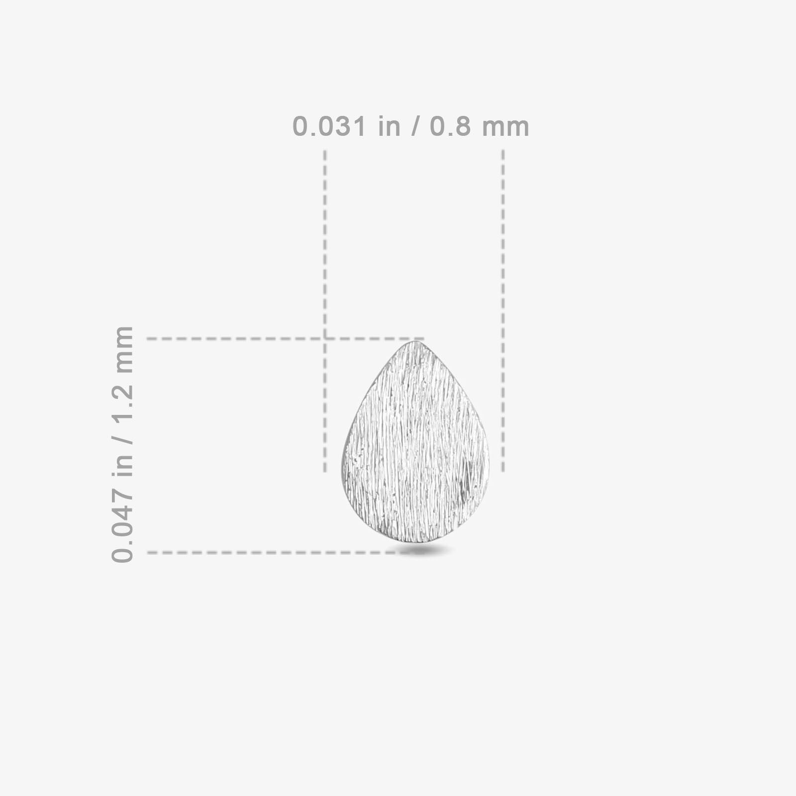 Pure Silver Stud Earrings - Dew-kissed Scratch Finish Model