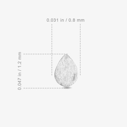 Pure Silver Stud Earrings - Dew-kissed Scratch Finish Model