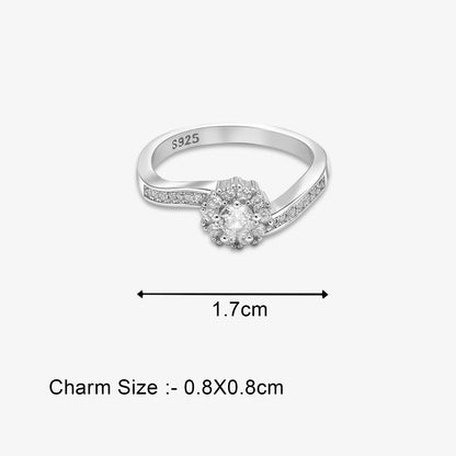 Pure Silver Ring - Cubic Zirconia Ring for Women