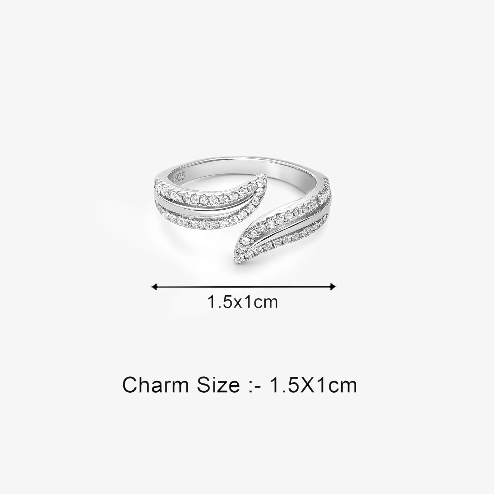 Trendy Open Leaf Silver Ring for Women - Tweov Jewels