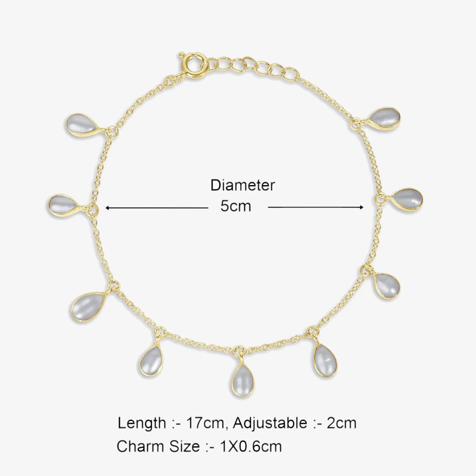 Gold Plated Silver Pearl Bracelet - Tweov Jewels