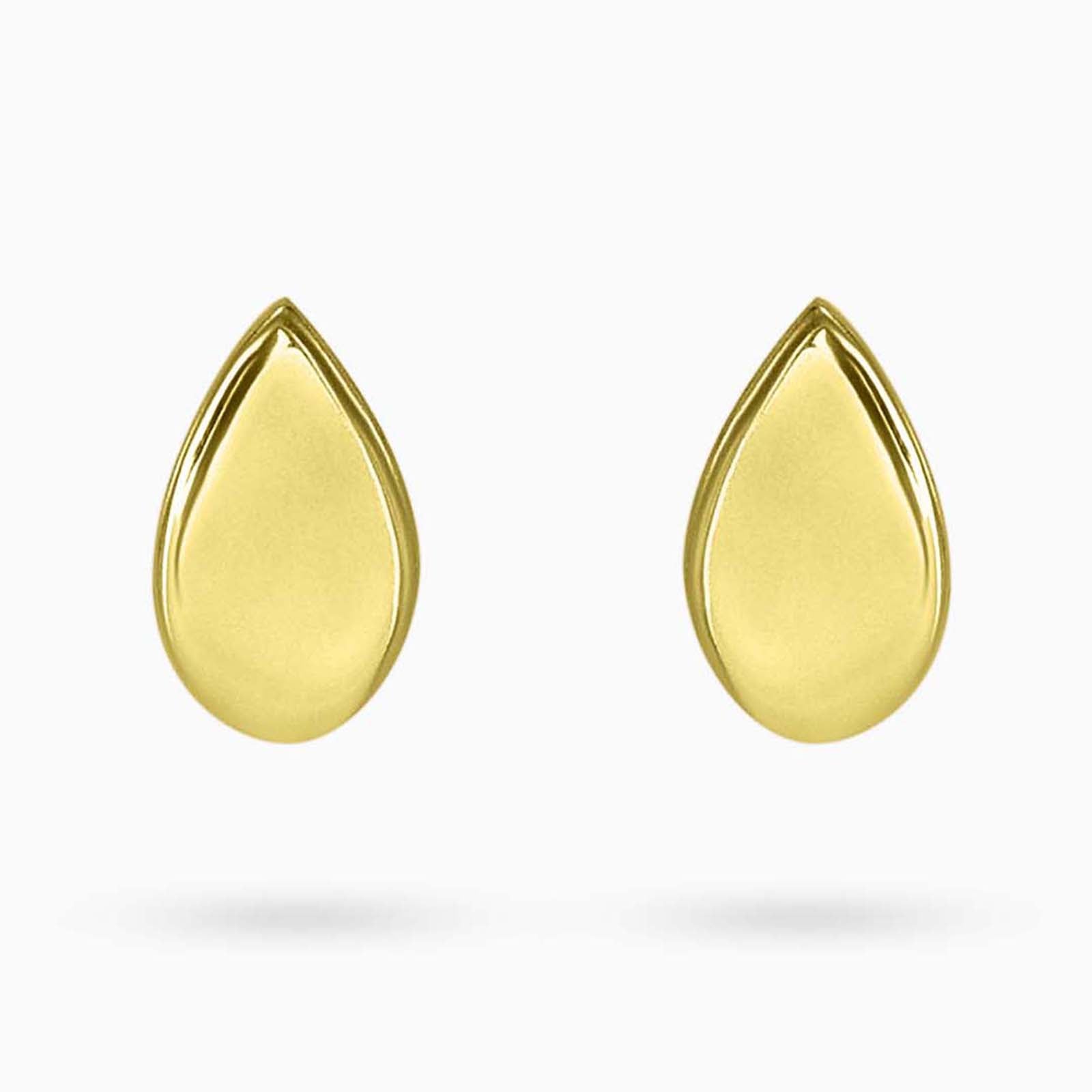 Pure Silver Earrings - 2 in 1 Dew Drop Model With Gold Finish
