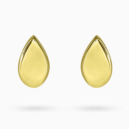 Pure Silver Earrings - 2 in 1 Dew Drop Model With Gold Finish