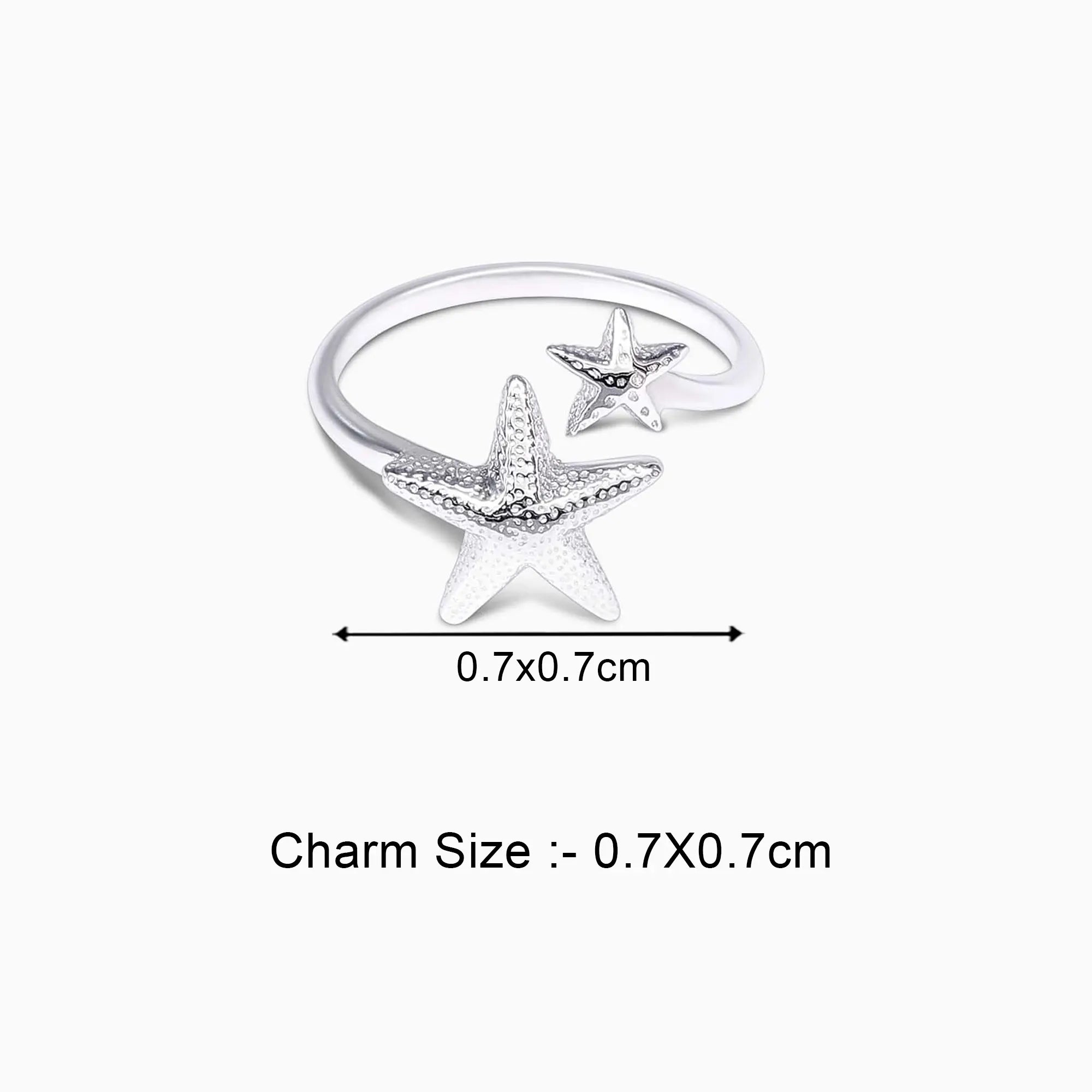 Classic Double Star Silver Ring - Tweov Jewels