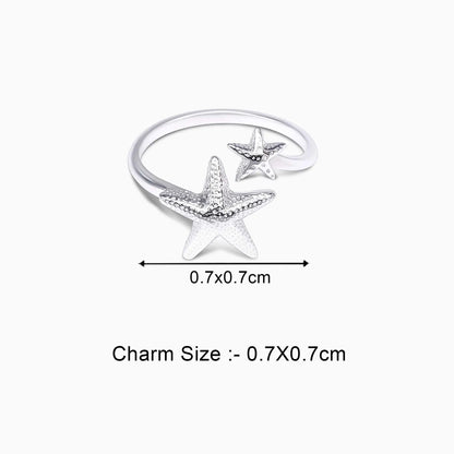 Classic Double Star Silver Ring - Tweov Jewels