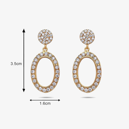 Pure Silver Earrings - Made With Rich CZ Stone