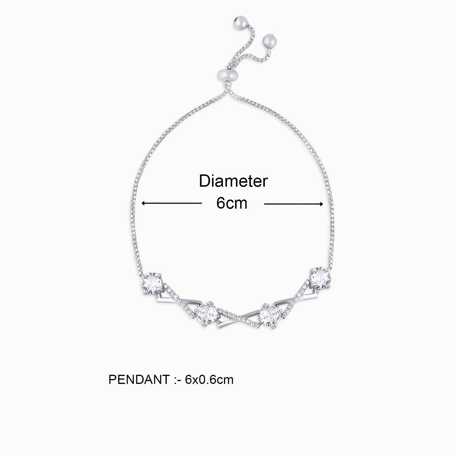Pure 925 Sterling Silver Designer Infinity Chain Bracelet