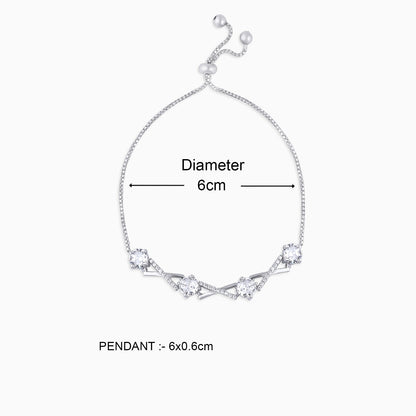 Pure 925 Sterling Silver Designer Infinity Chain Bracelet