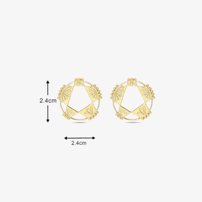 Gold Plated Rising Star Silver Stud Earrings - Tweov Jewels