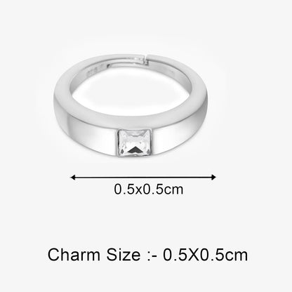 925 sterling silver white stone ring