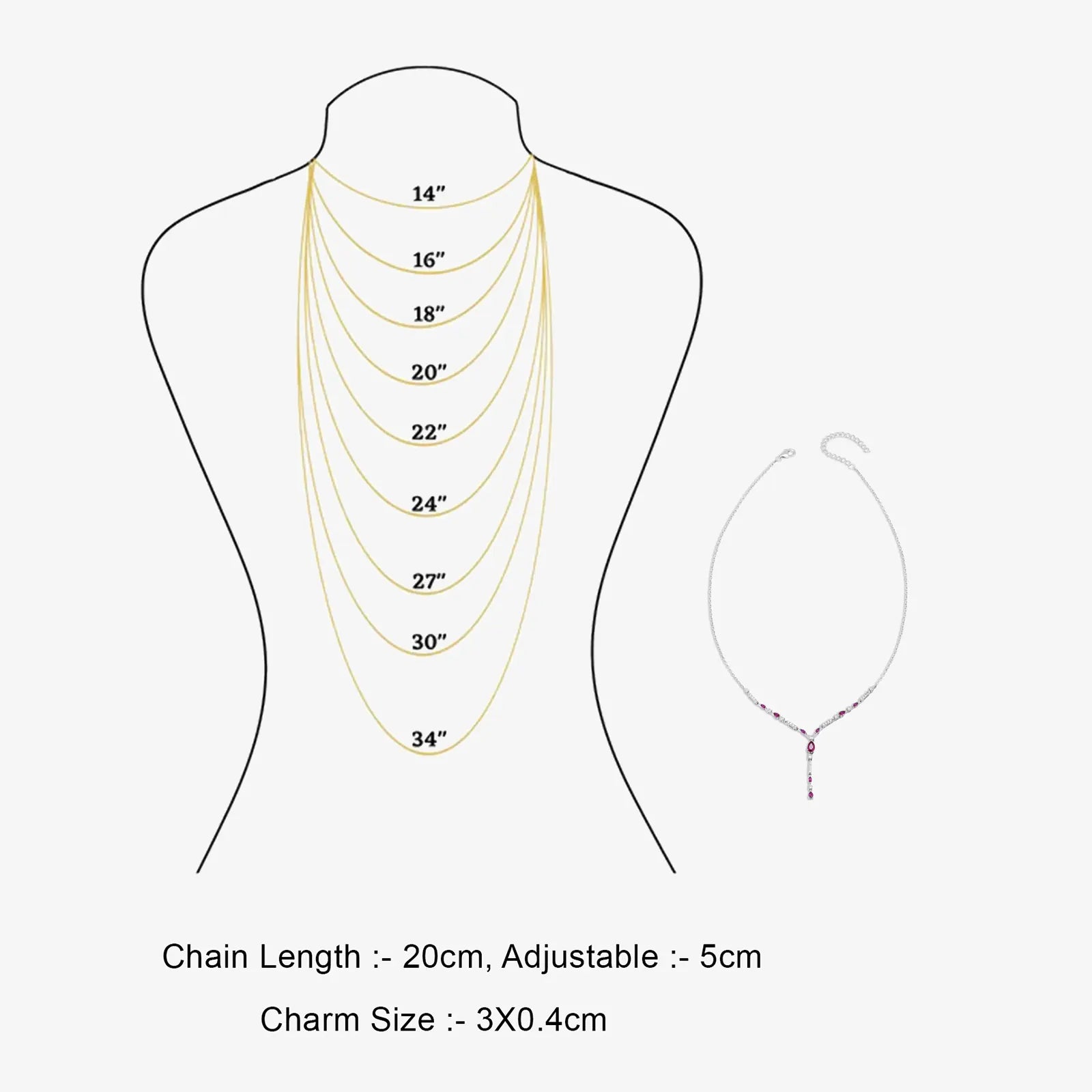 Designer Silver Pink Drop Necklace