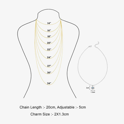 Star Design Silver Necklace