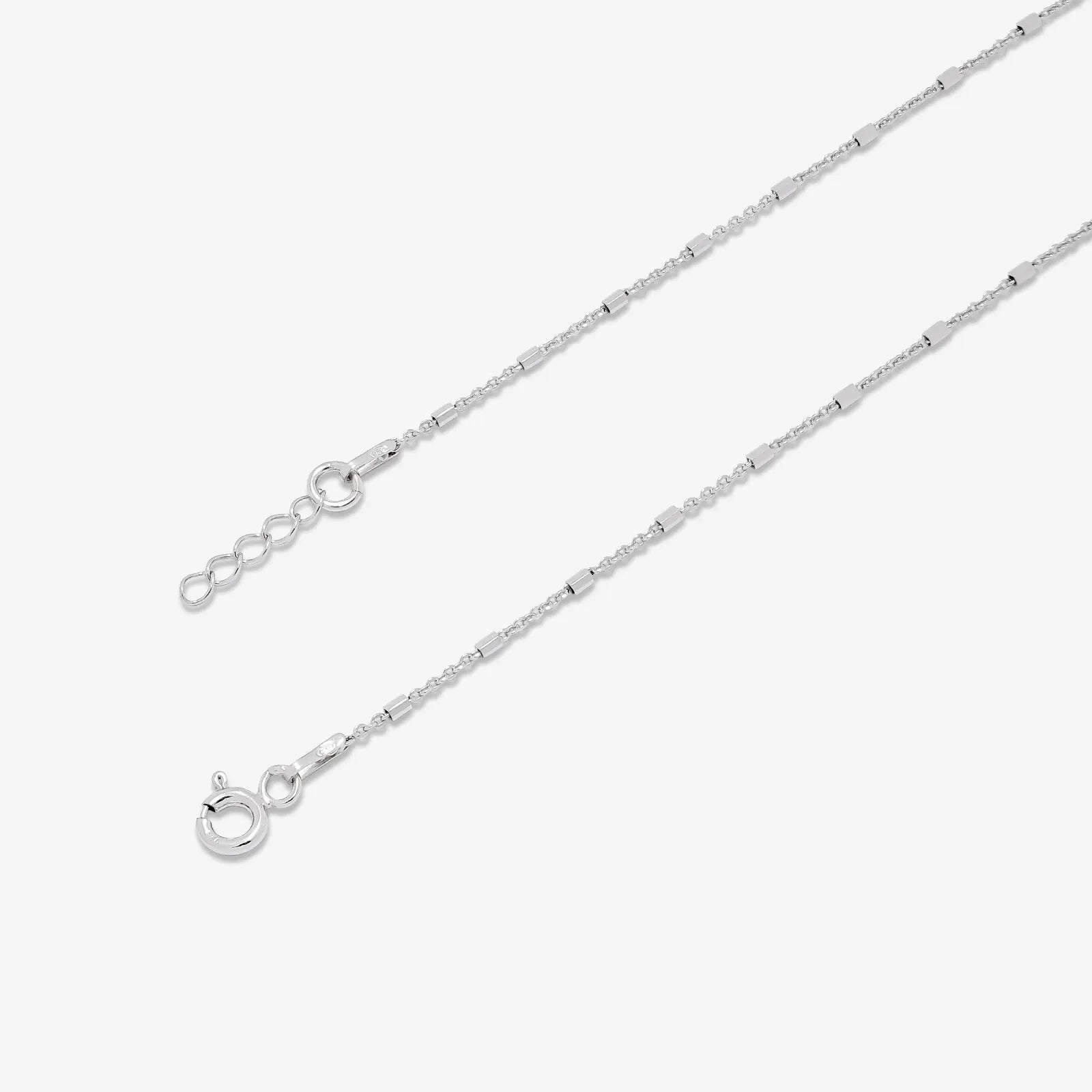 Silver Modern Rope Chain Anklet - Tweov Jewels