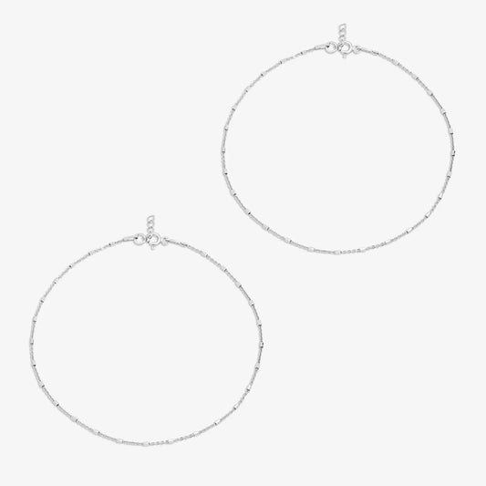 Silver Modern Rope Chain Anklet - Tweov Jewels