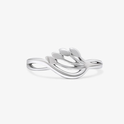 Wavy Petal Silver Ring