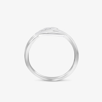 Wavy Petal Silver Ring