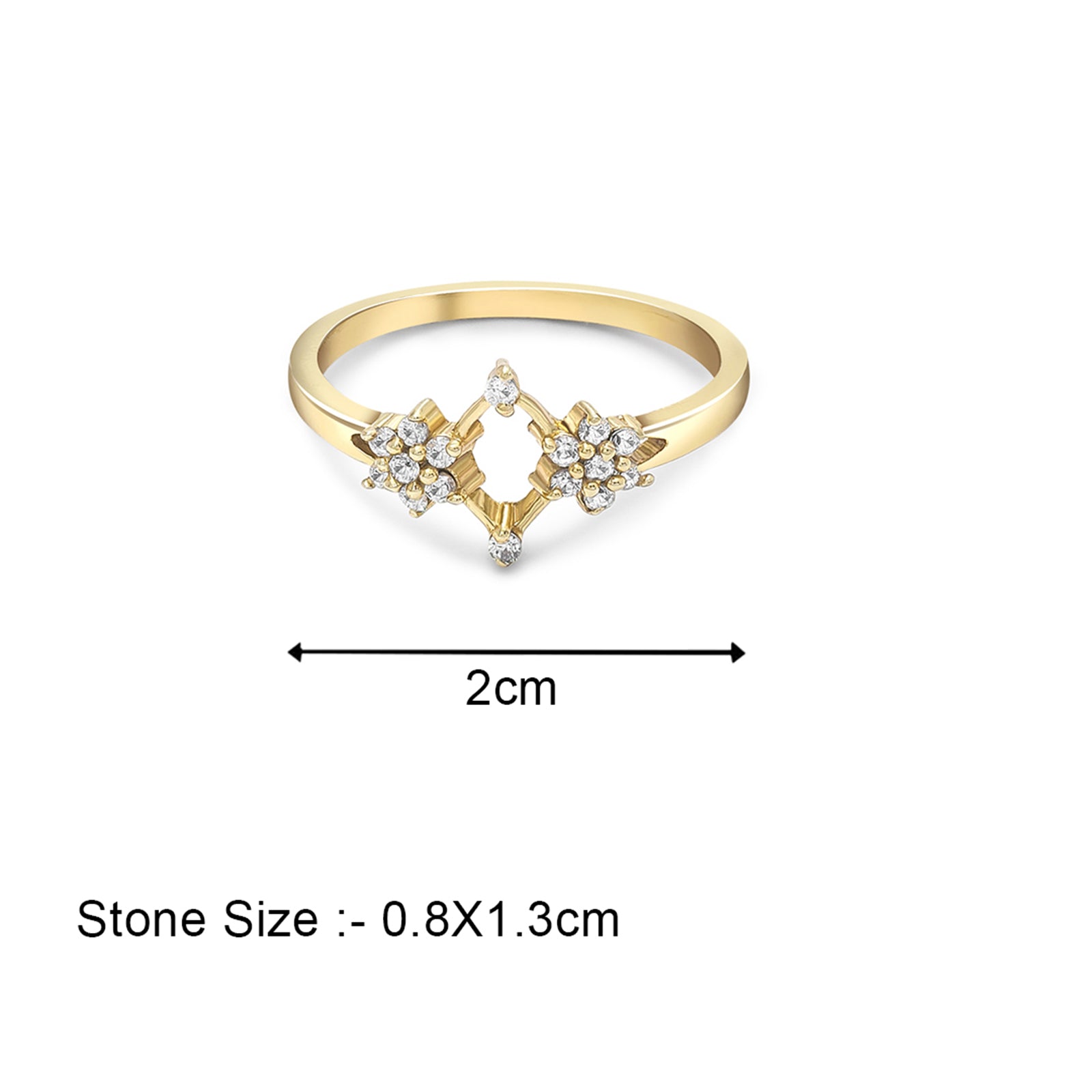 Pure Silver Ring - Golden Celestial Duo Model