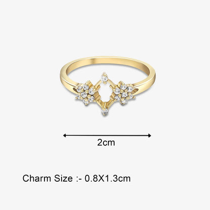 Gold Plated Silver Duo Flower Ring