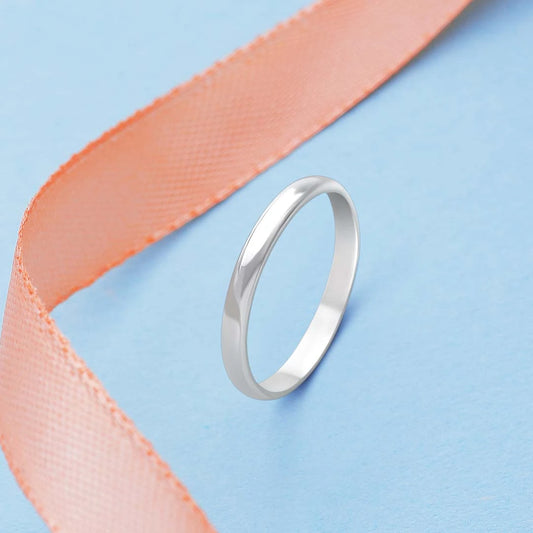 Classic Rings - Pure 925 Silver Ring &#8211; Polished Timeless Band