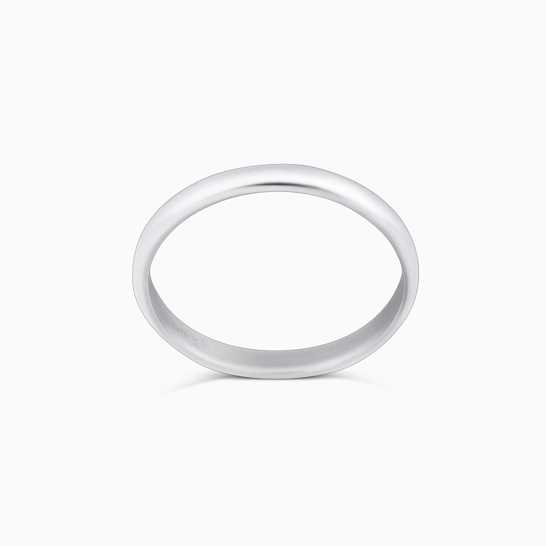 Plain Rings - Pure 925 Silver Ring &#8211; Polished Timeless Band