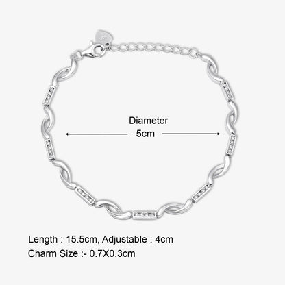 Handcrafted Crescent 925 Sterling Silver Moon Bracelet