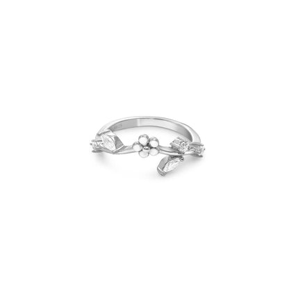 White Flower Silver Ring for Women - Tweov Jewels