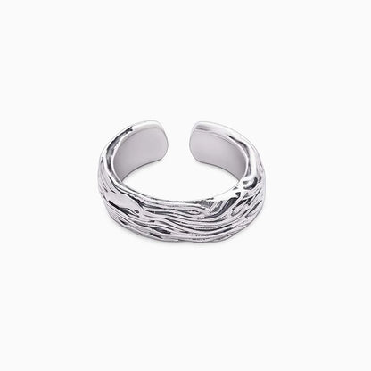 Silver Open Ring - Pure 925 Silver Ring &#8211; Adjustable Engraved Band
