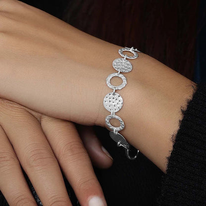Pure Silver Bracelet for Men &amp; Women - Pure Silver Bracelet &#8211; Coin Linked Custom Fit