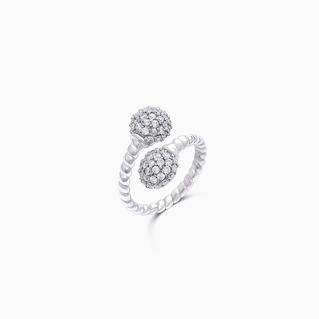 Love Ring - Pure Silver Ring &#8211; Love Made With CZ Stones