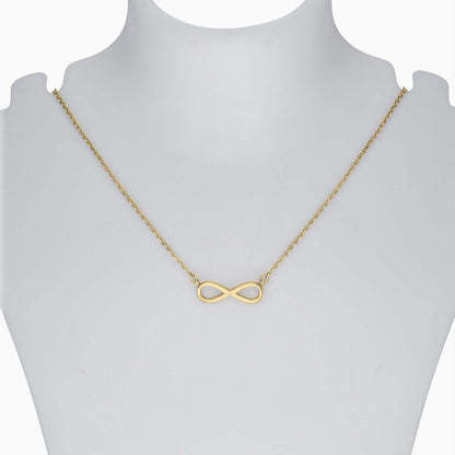 398 - Pure Silver Necklace &#8211; Gold Plated Infinite Pattern