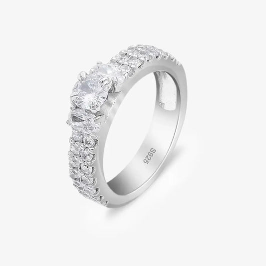 Silver Solitaire CZ Stylish Ring