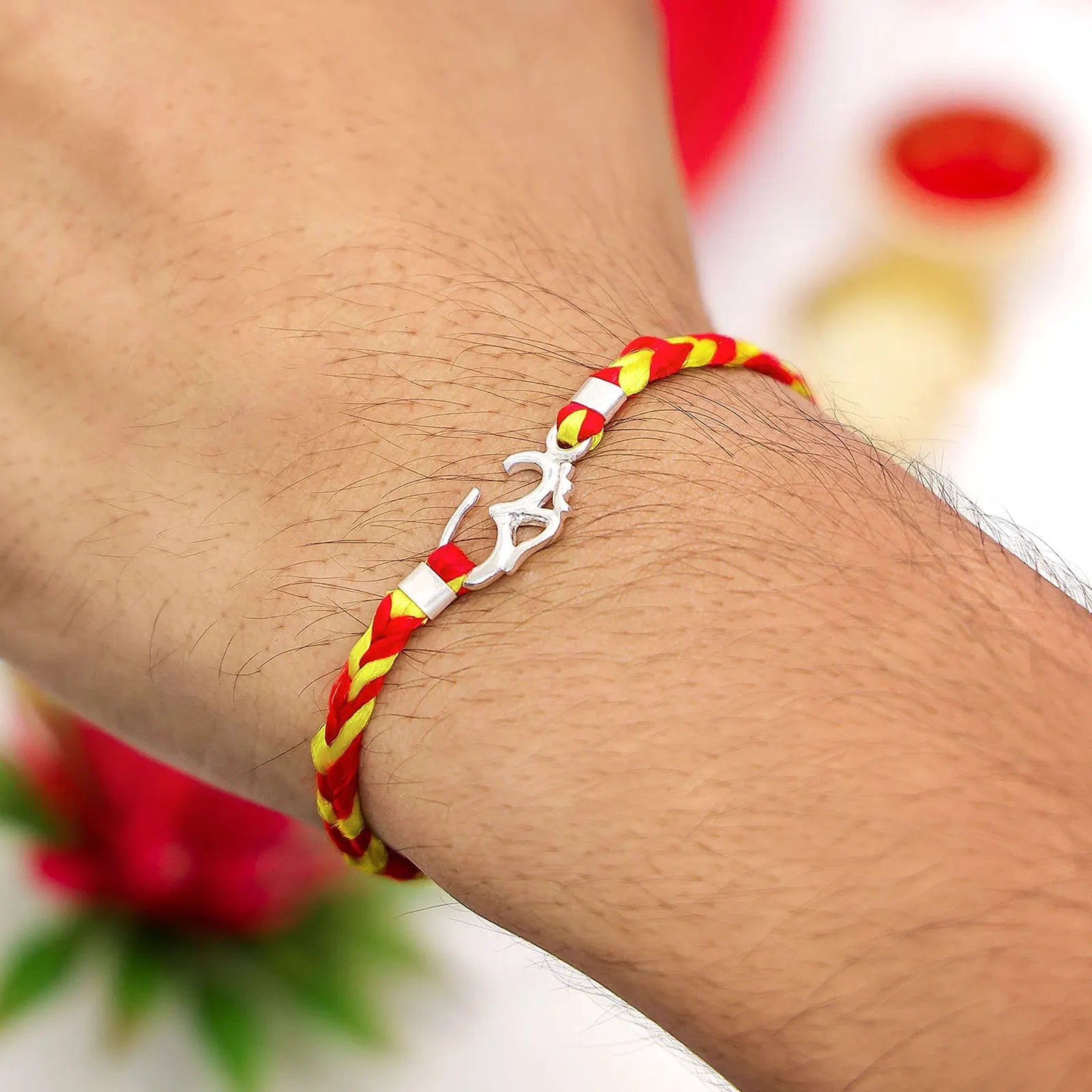 Pure Silver Rakhi - Feel The Peace With Om Pendant