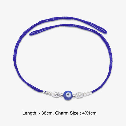Evil Eye Silver Rakhi for Brother