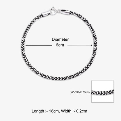 Handcrafted Silver Chain Bracelet