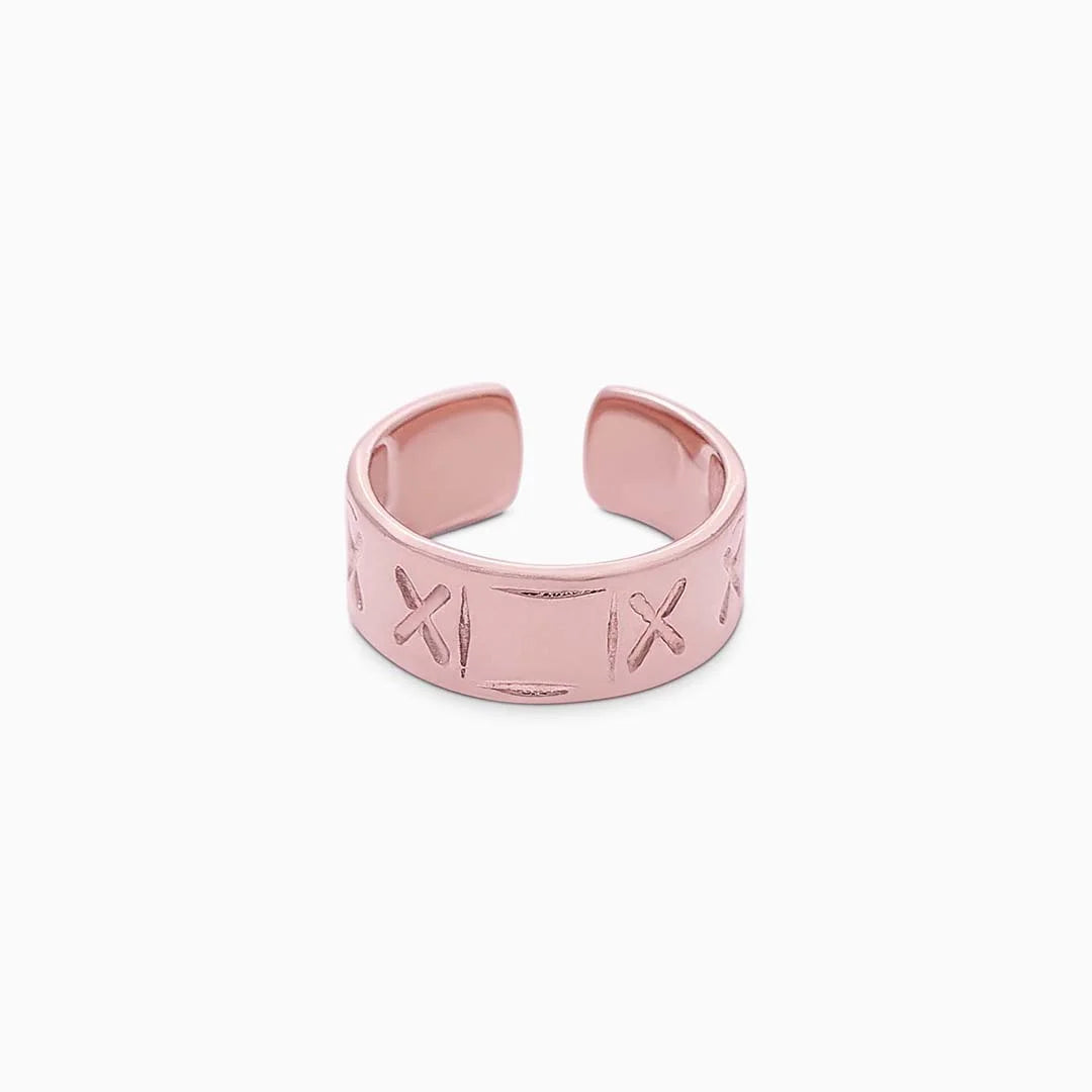 667 - Band Style Rose Gold Engrave Ring-Universal