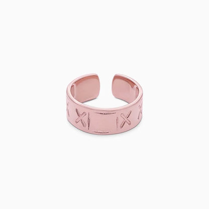 667 - Band Style Rose Gold Engrave Ring-Universal