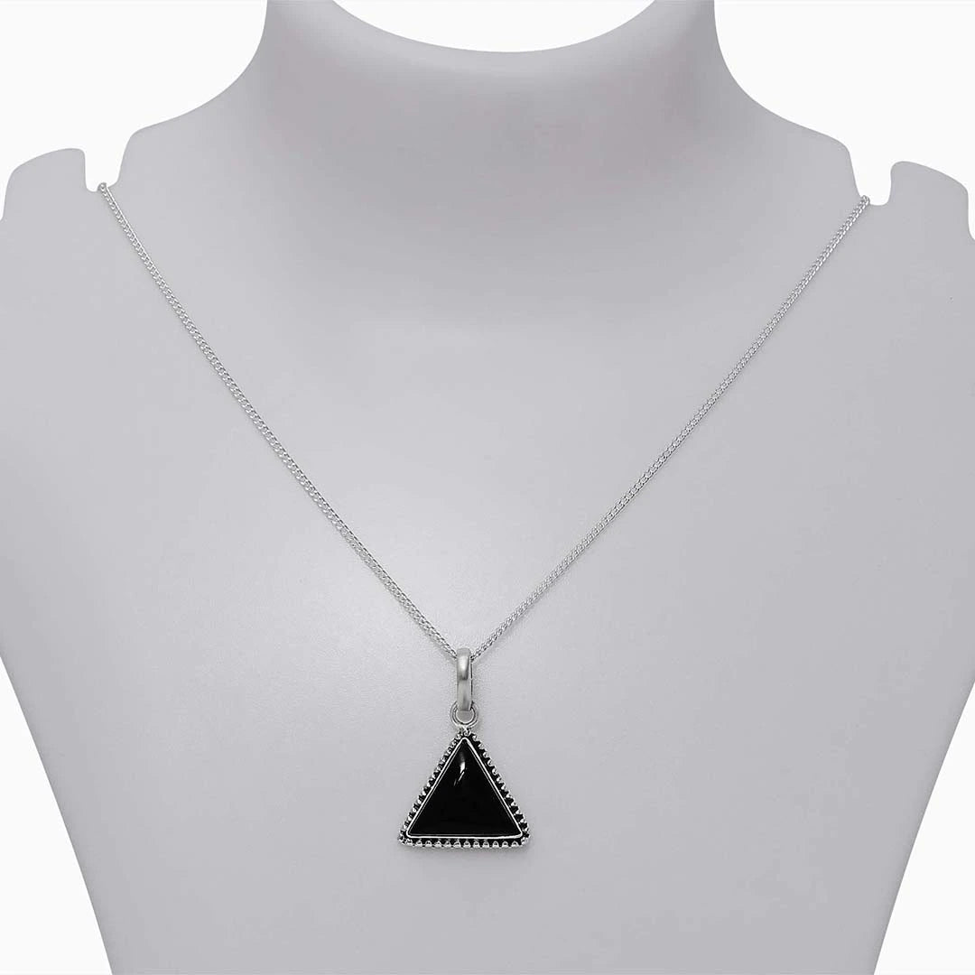 Silver Pendants - Contemporary Black Beauty Pendant