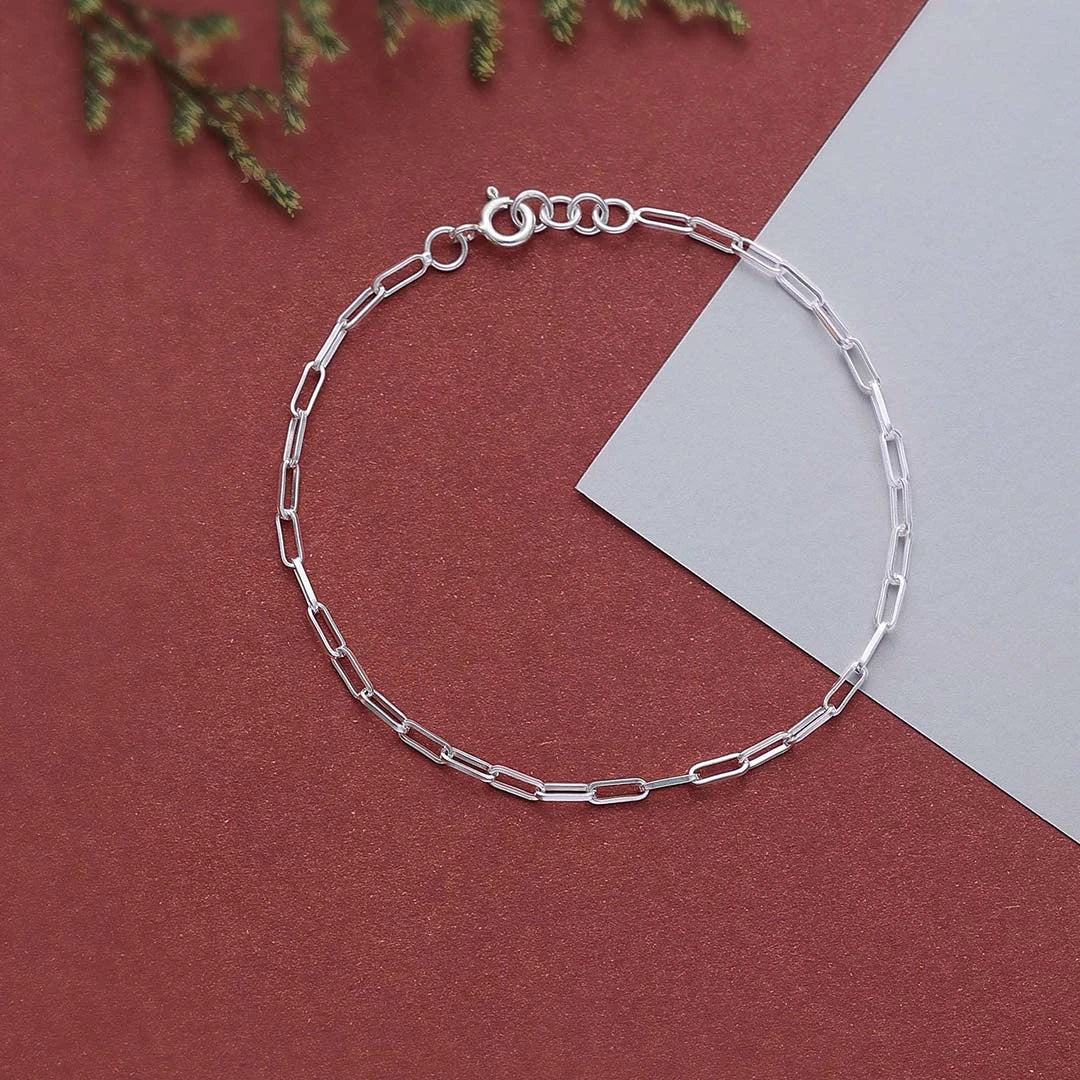 Contemporary Jewellery - Pure Silver Bracelet &#8211; Chain-Linking Model