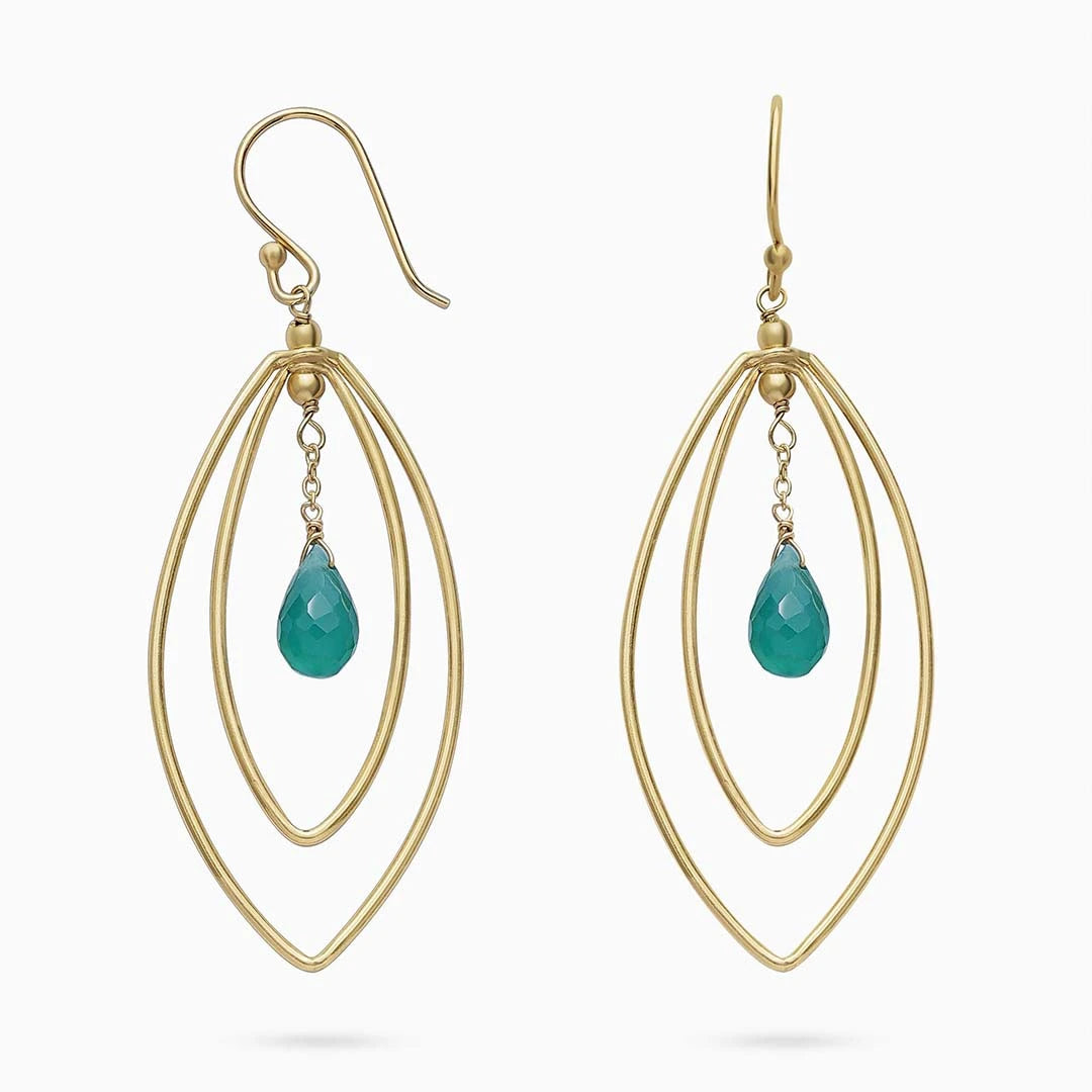 Silver Earrings - Pure Silver Earrings &#8211; Made With Vibrant Green Jade