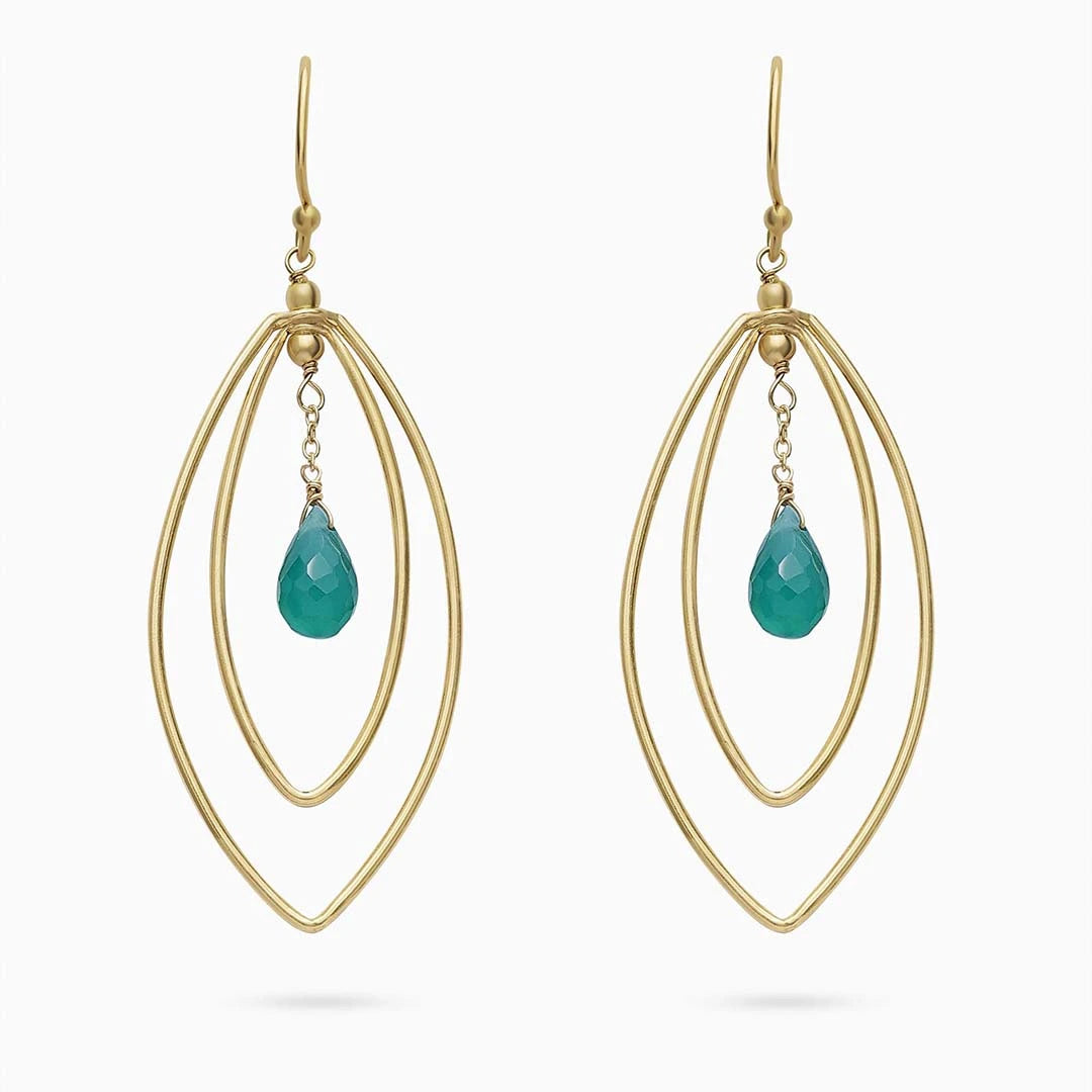 Pearl Earrings - Pure Silver Earrings &#8211; Made With Vibrant Green Jade