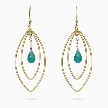 Pearl Earrings - Pure Silver Earrings &#8211; Made With Vibrant Green Jade
