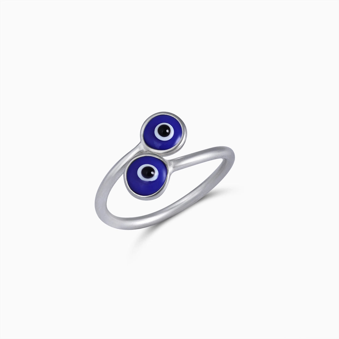 Silver Rings - Pure Silver Ring &#8211; Destiny&#8217;s Guardian Blue Evil Eye