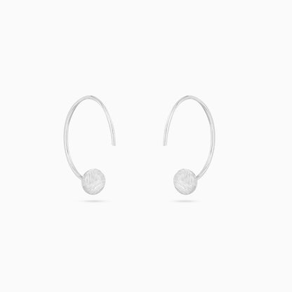 Silver Earrings - Pure Silver Earring &#8211; Scratch Pattern Hoops